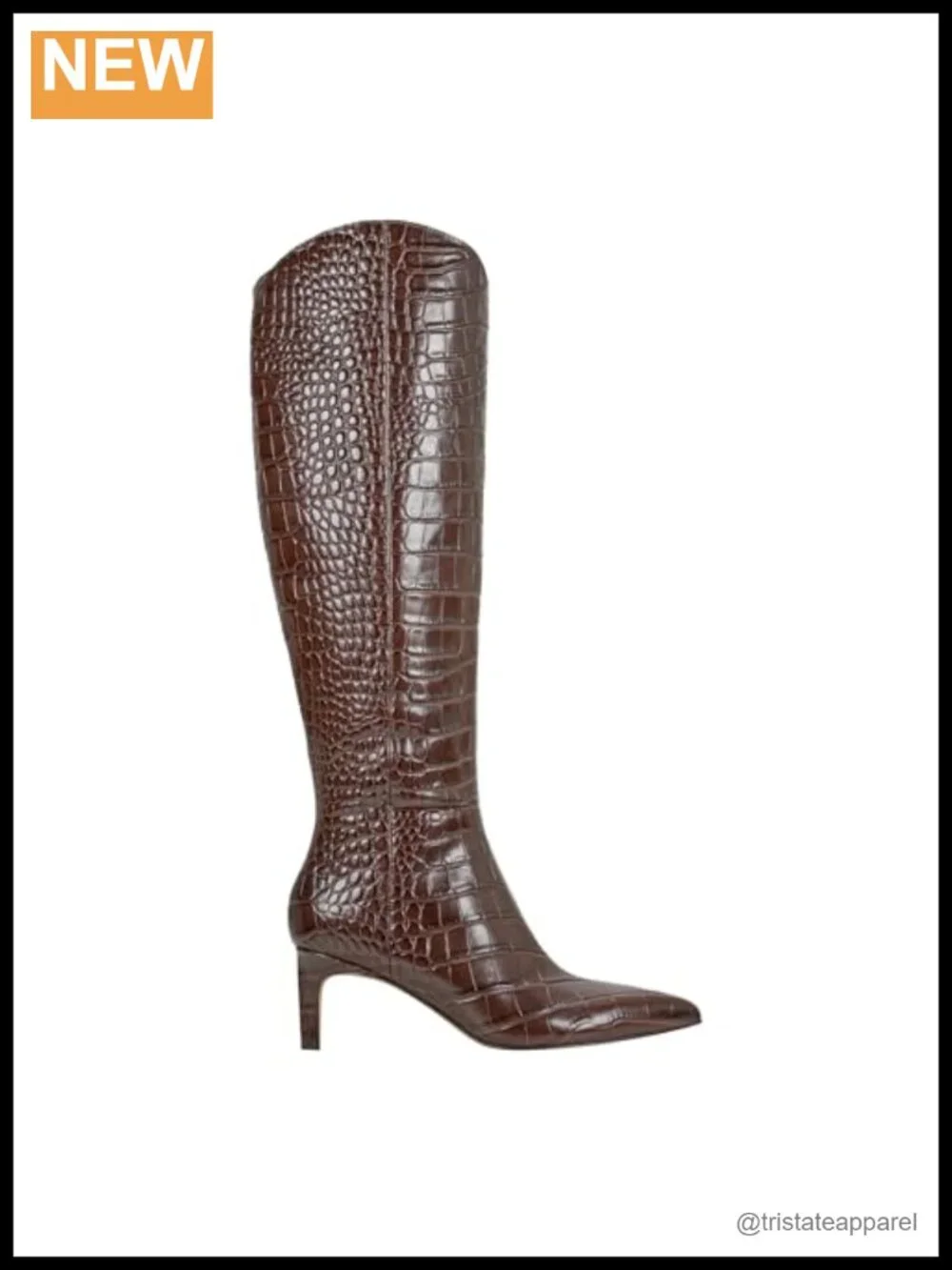 Marc Fisher LTD Quinnie Over-the-Knee Leather Boots Pointed Toe Zipper